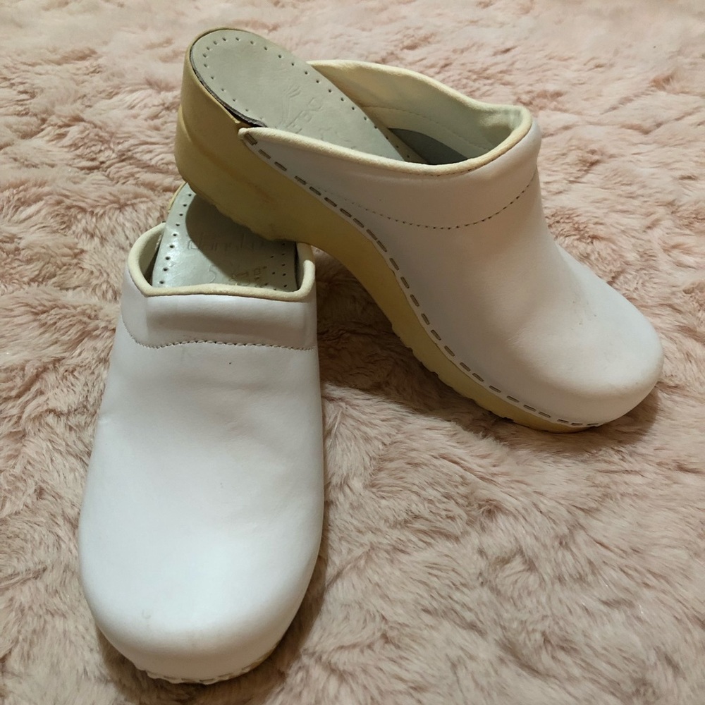 White Dansko nursing shoes